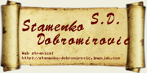 Stamenko Dobromirović vizit kartica